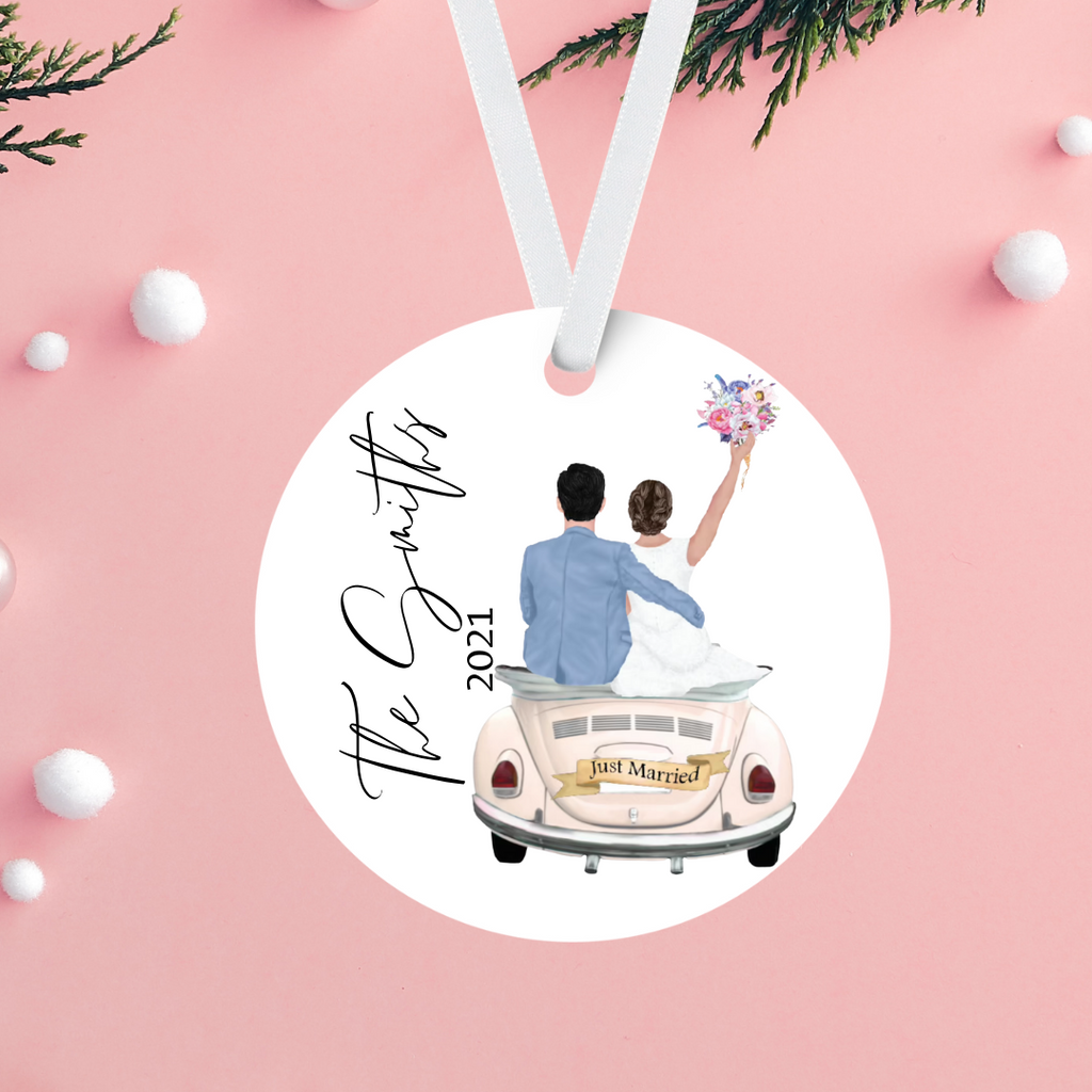 Just Married Customized Ornament - NKIN