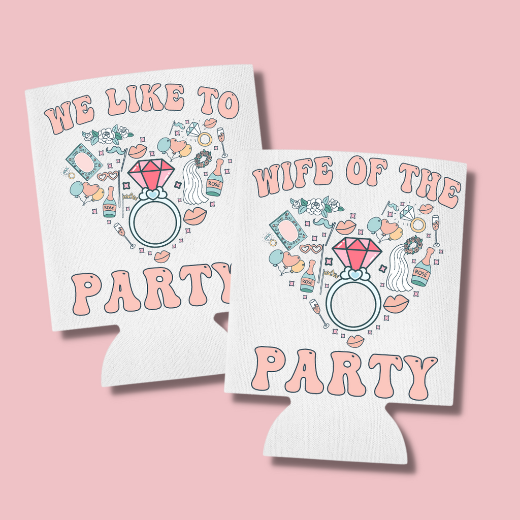 Beer Cooler/Koozie - "Wife of the Party" - NKIN