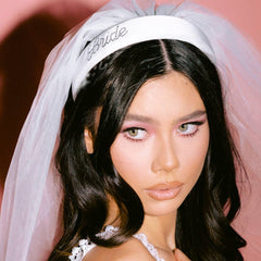 Bachelorette Party Bridal Gift Headband w/ Removable Veil