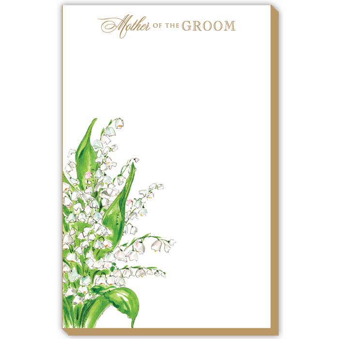 Mother of the Groom Lily of the Valley Luxe Large Notepad