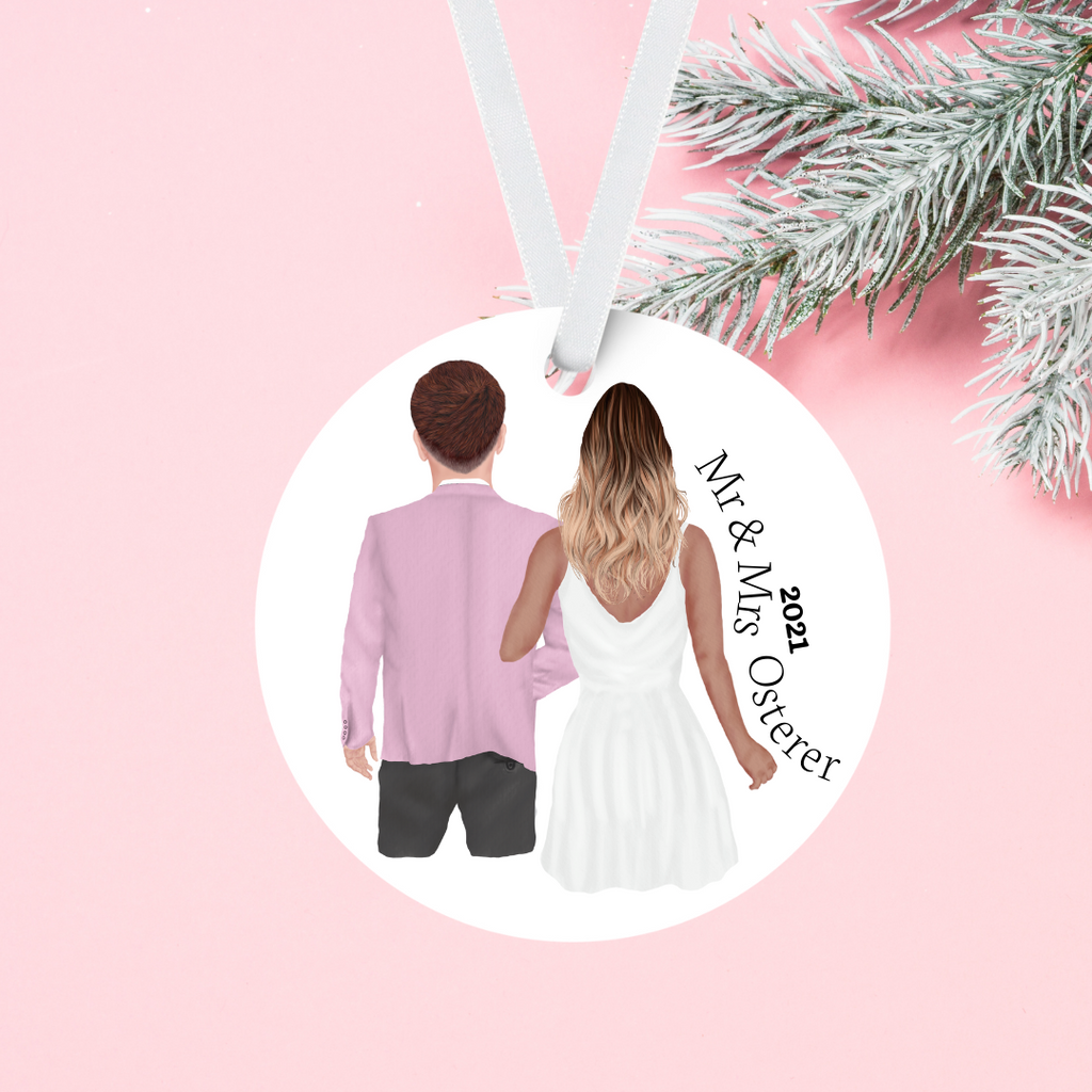 Personalized Couples Christmas Ornament - NKIN