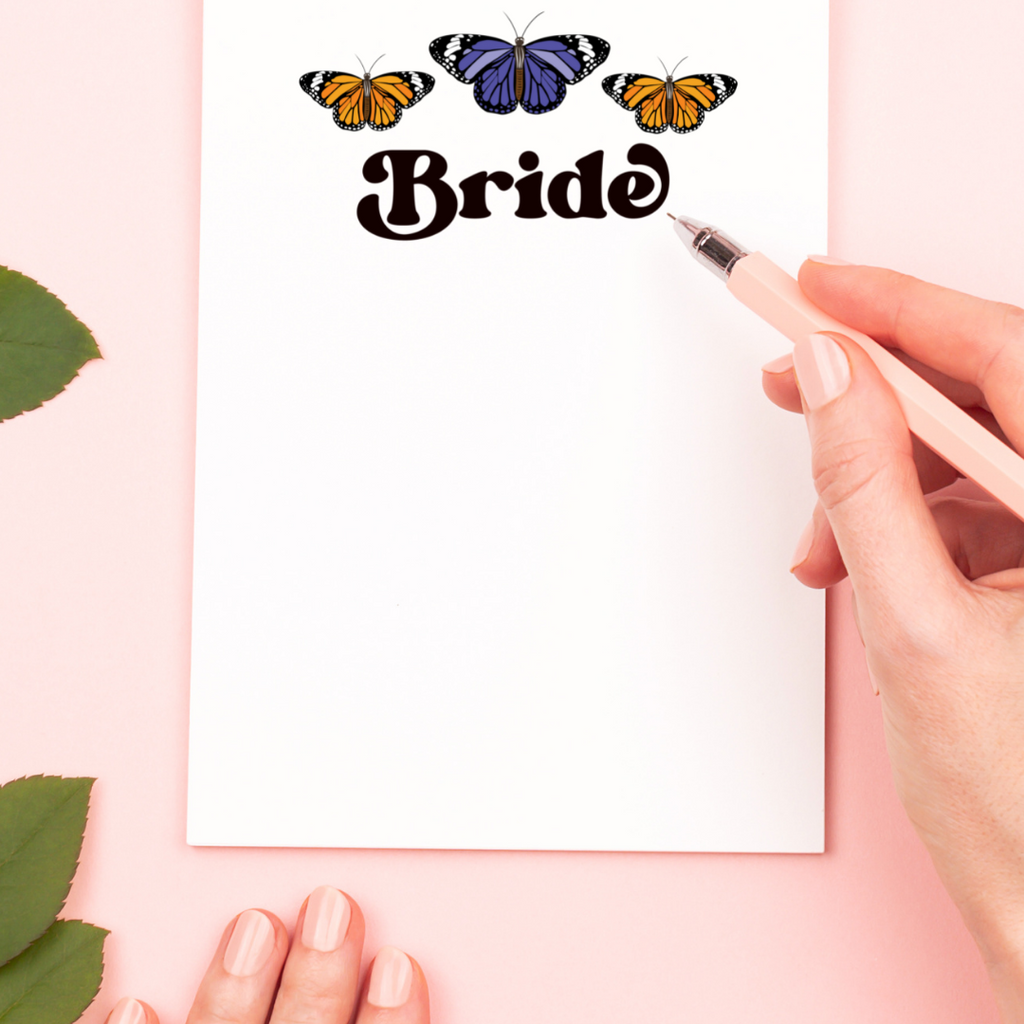 Bride Butterfly Notepad - NKIN
