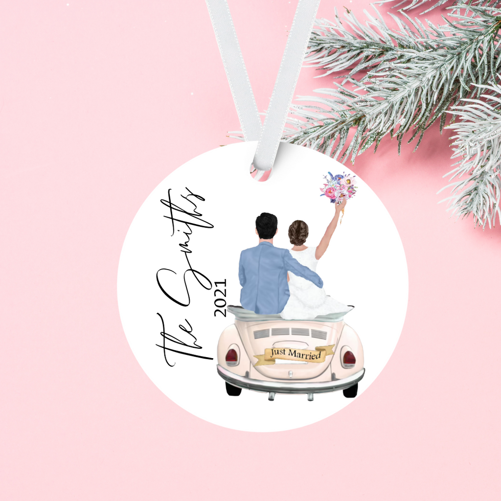 Just Married Customized Ornament - NKIN