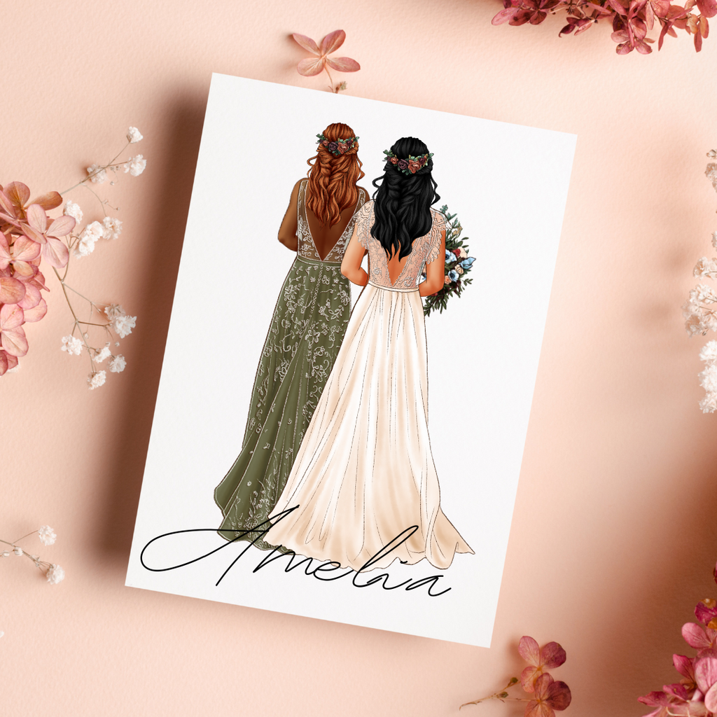 Custom bridesmaid card