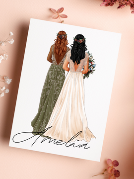 Boho Bridesmaid Card