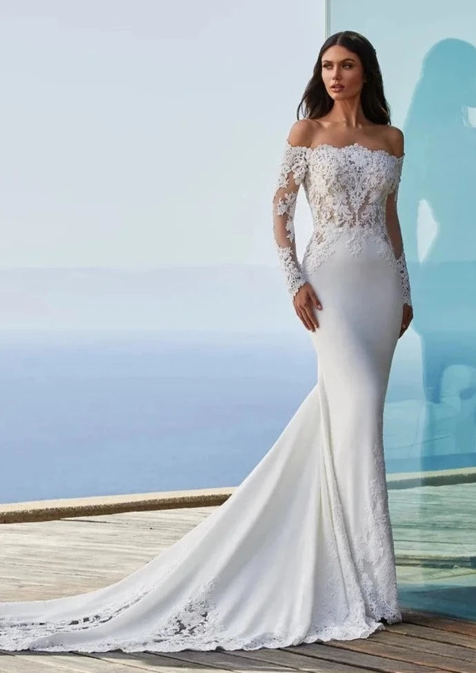 Full body front view of della by pronovias