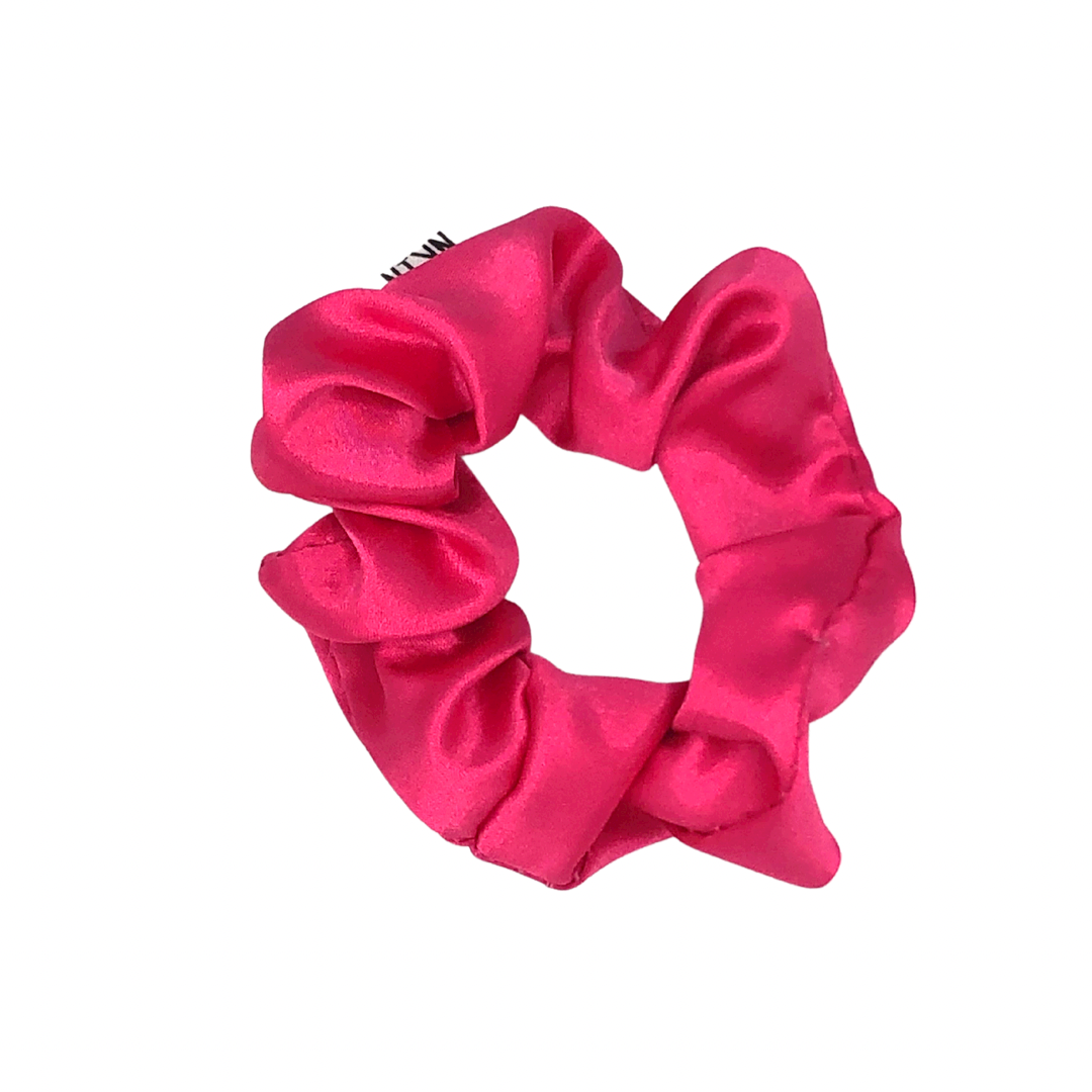 Hot Pink Satin Scrunchies - NKIN