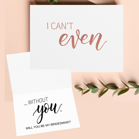 Will you be my Bridesmaid Card, Rose Gold Foil Bridesmaid Proposal, Bridal Party Proposal, Bridesmaid Proposal, Rose Gold Wedding