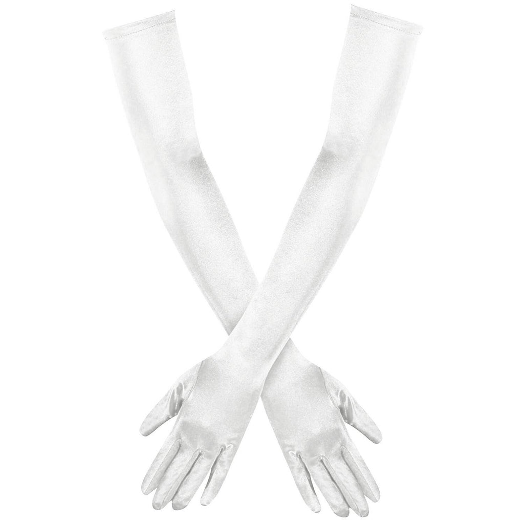 50's Style White Long Bridal Gloves 79307814 - NKIN