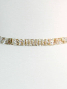 Gold & Clear Rhinestone Bridal Wedding Belt