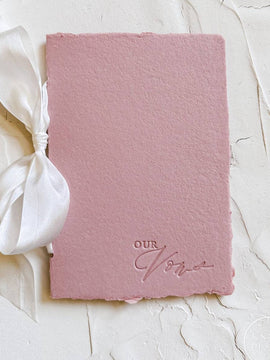 OUR Wedding Vow Booklet - Light Pink