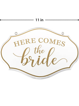 Here Comes the Bride Flower Girl Ring Bearer Sign