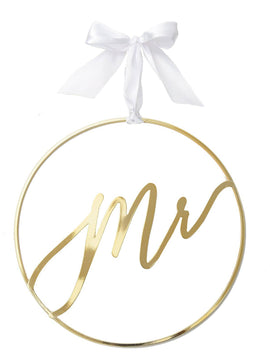 Mr & Mrs Gold or Silver Chair Signs