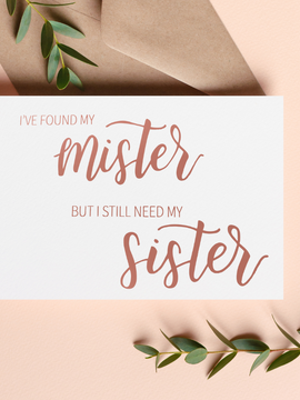 Sister Maid of Honour Card