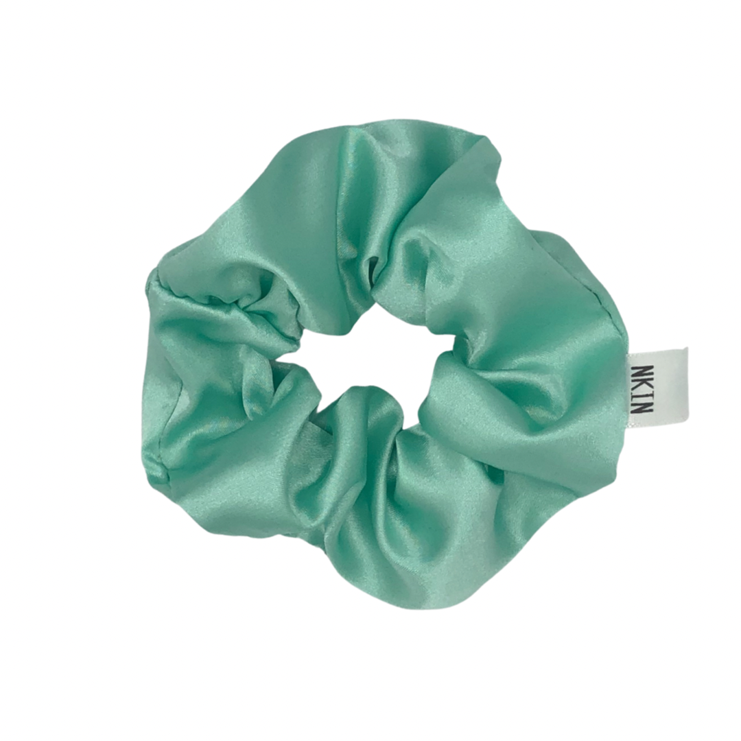 Teal Satin Scrunchies - NKIN