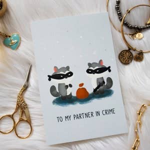 Cute Couple Card - To My Partner In Crime - NKIN
