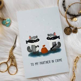 Cute Couple Card - To My Partner In Crime