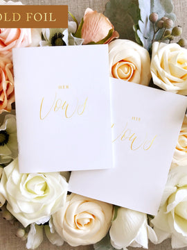 Gold Foil Vow Books – Set of 2