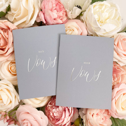 Dusty Blue (Silver Foil) Vow Books - NKIN