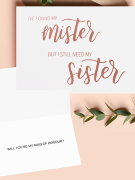 Sister Maid of Honour Card