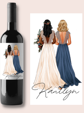 Boho Custom Wine Labels