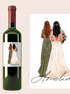 Boho Custom Wine Labels