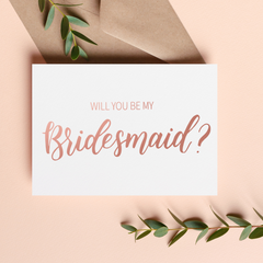 Will you be my Bridesmaid Card | Will you be my Maid of Honour