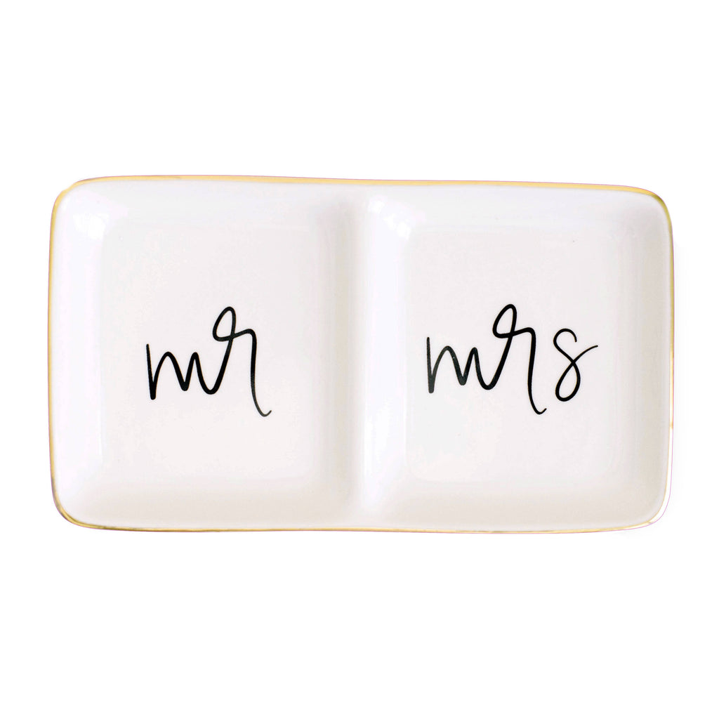 Mr and Mrs Two Sided Jewelry Dish - NKIN