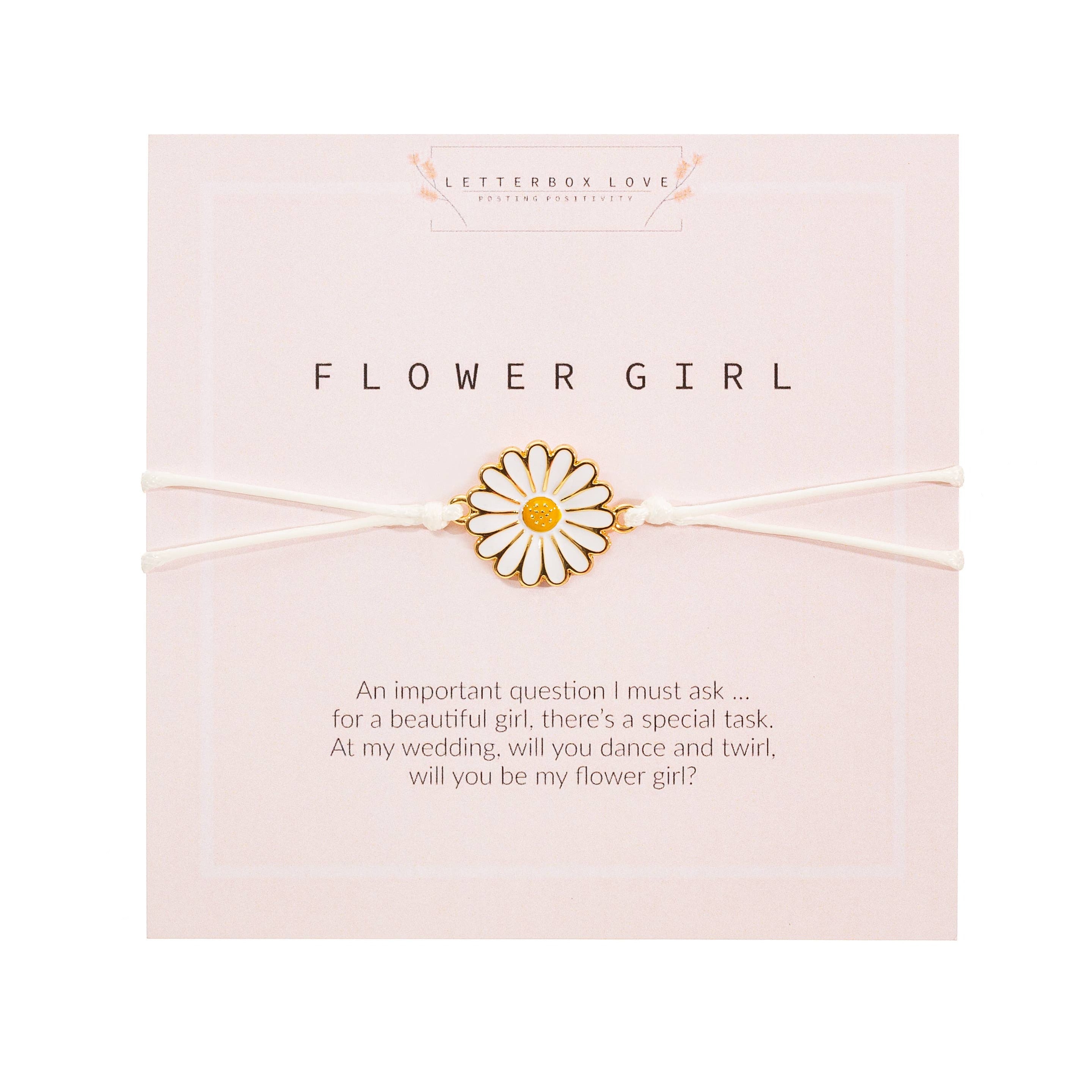 Flower Girl Proposal Wish Bracelet Gift Set