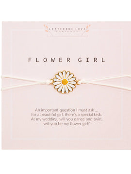 Flower Girl Proposal Wish Bracelet Gift Set