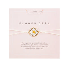 Flower Girl Proposal Wish Bracelet Gift Set