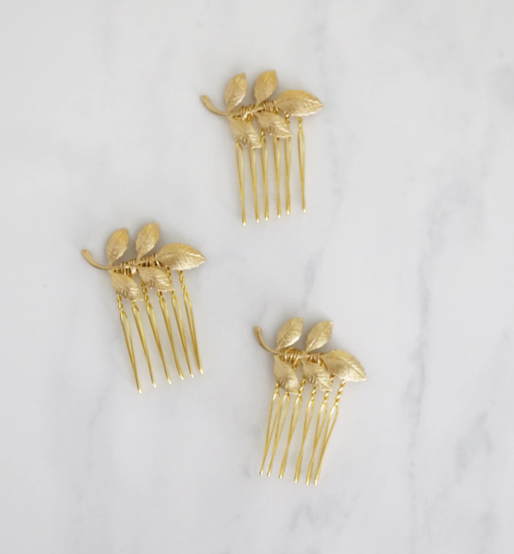 Mini Gold Hair Combs, Athena Inspired