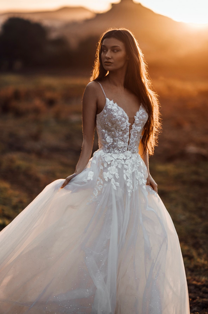 Dana Abella by Allure Bridal on model facing front