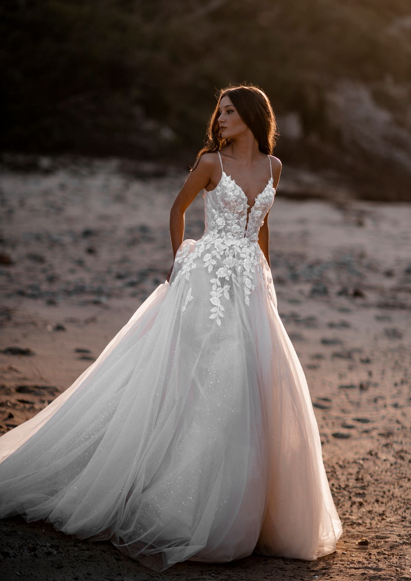 Dana Abella by Allure Bridal on model facing front