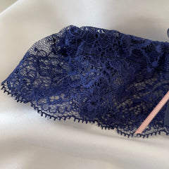 Navy Blue Lace Garter - NKIN