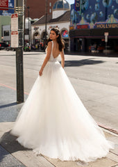 Full body back view of mansfield by pronovias