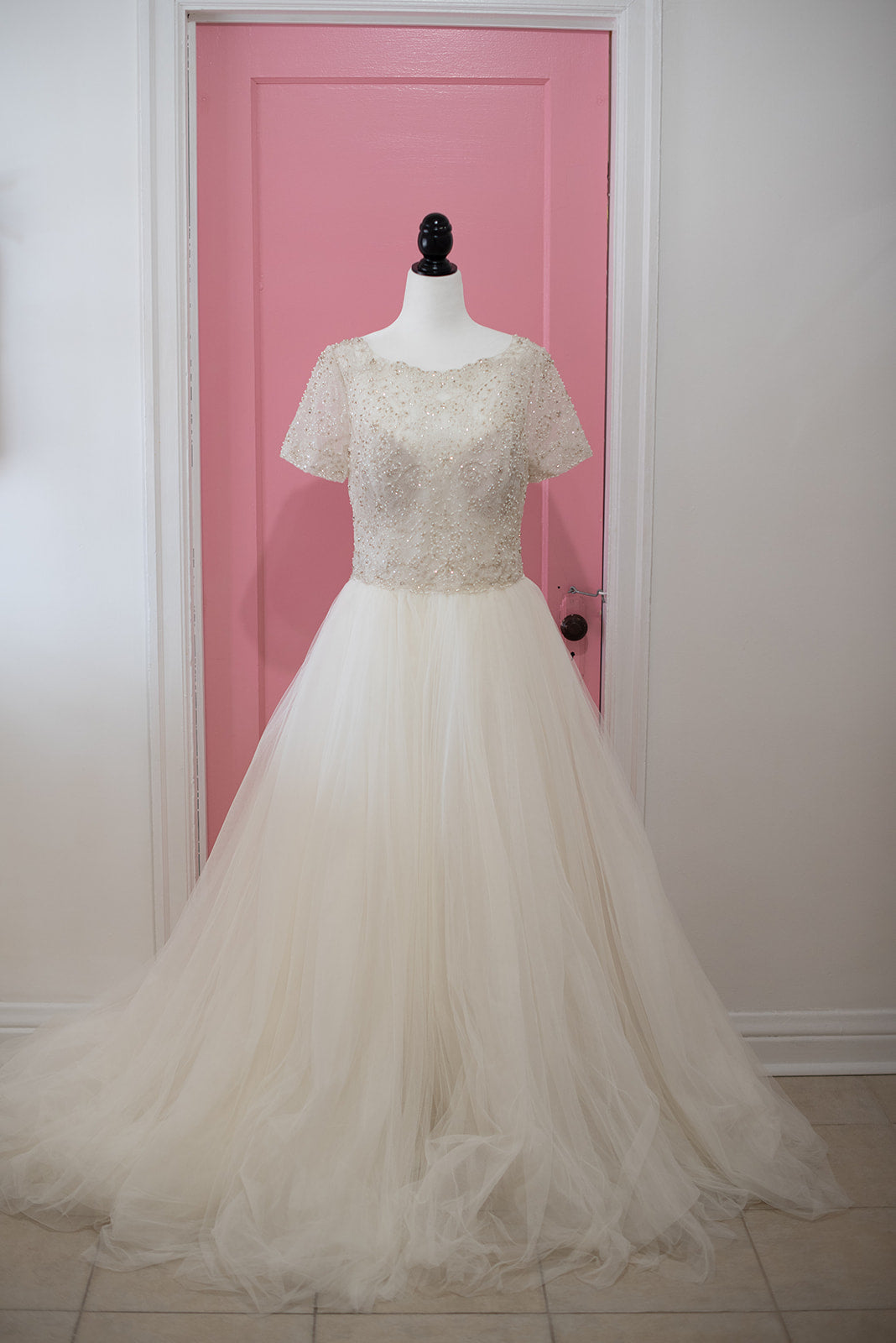 Enzoani Short Sleeve A Line (Size 14) - NKIN