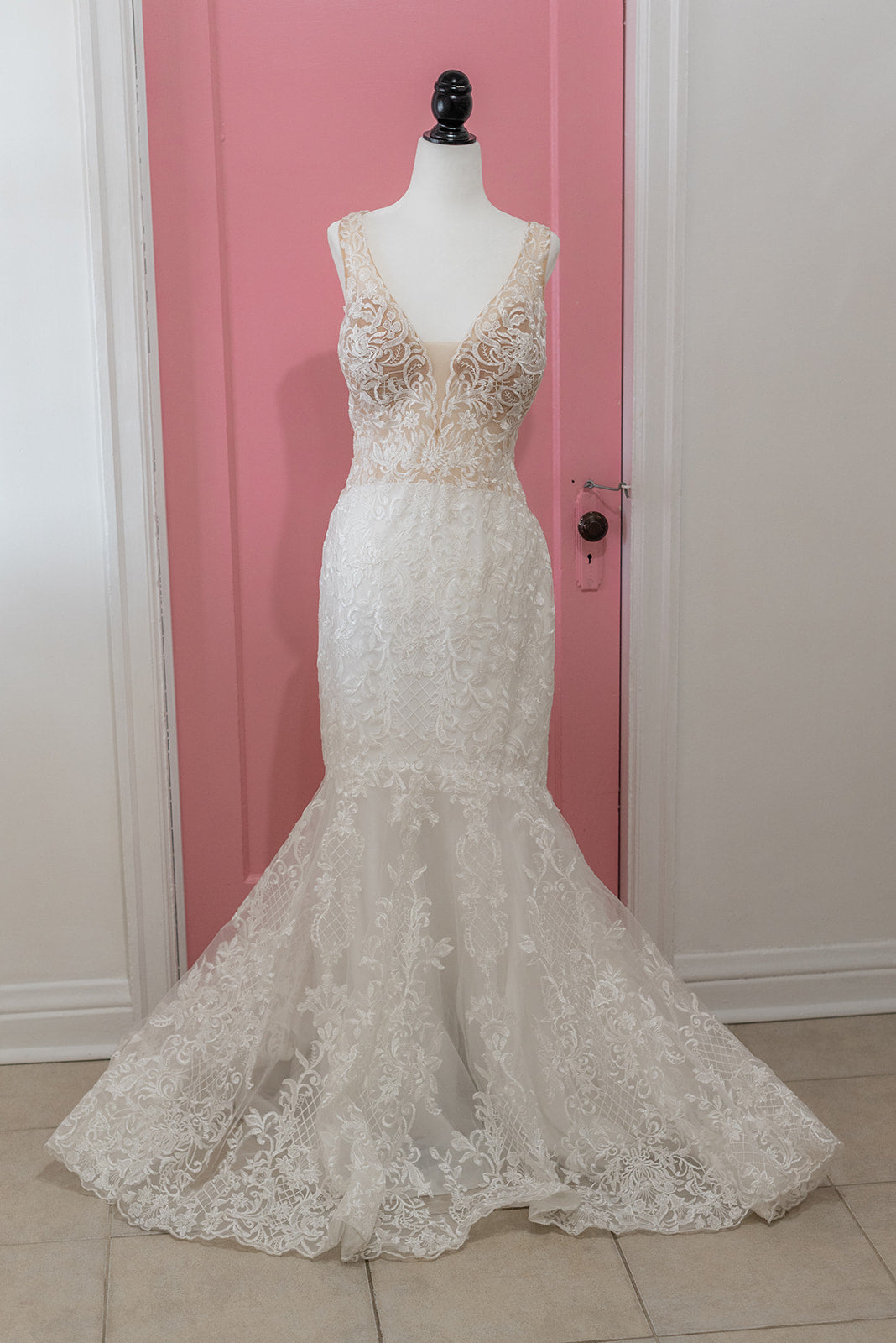 Embroidered Lace Mermaid Portia Dress (Size 16) - NKIN