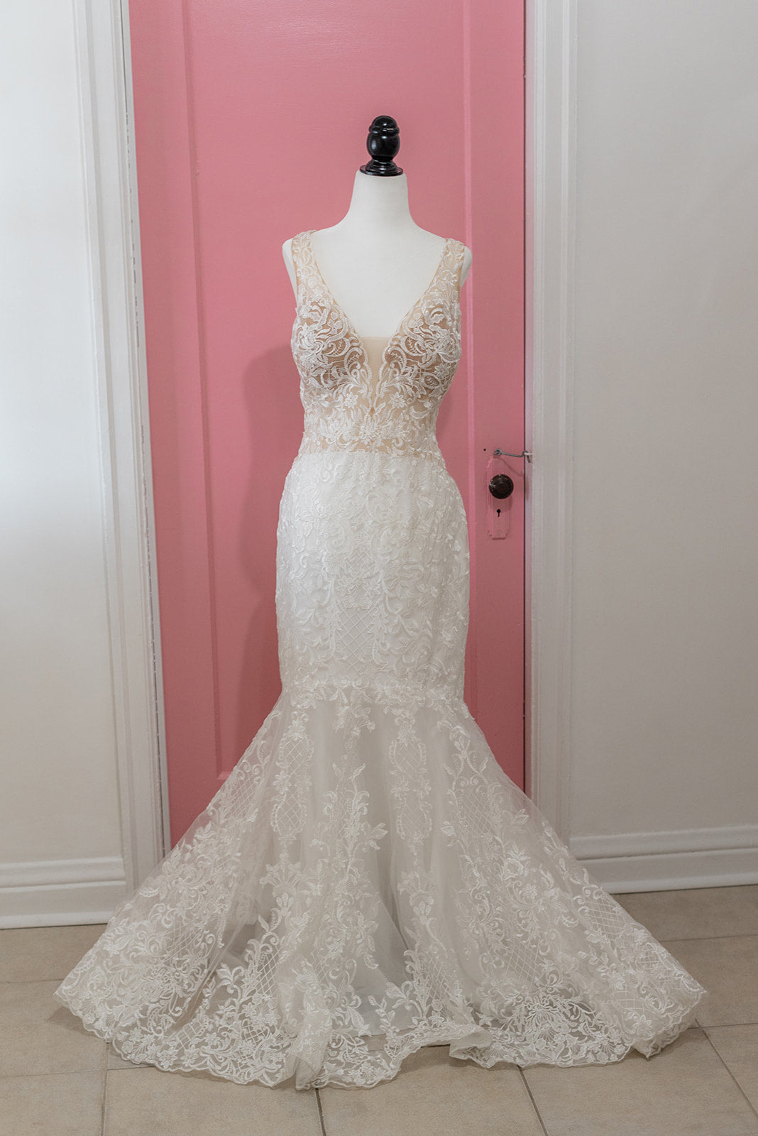 Embroidered Lace Mermaid Portia Dress (Size 16) - NKIN