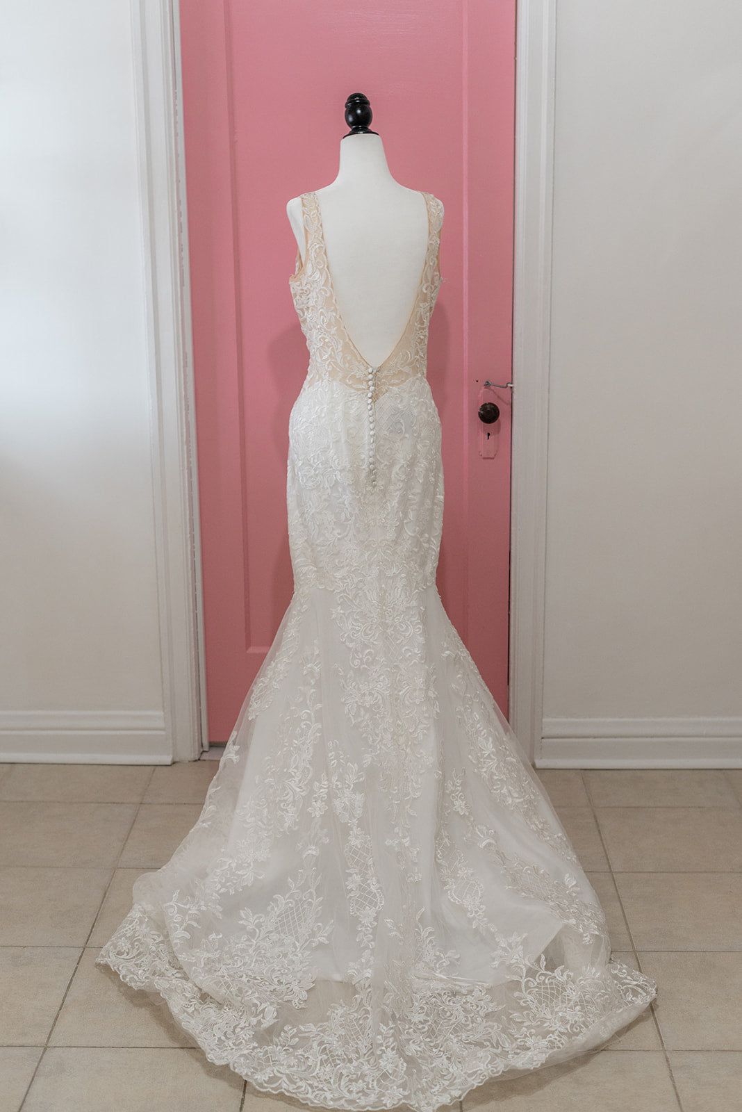 Embroidered Lace Mermaid Portia Dress (Size 16) - NKIN