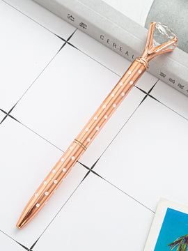 Rose Gold Polka Dot Accent Guestbook Pen