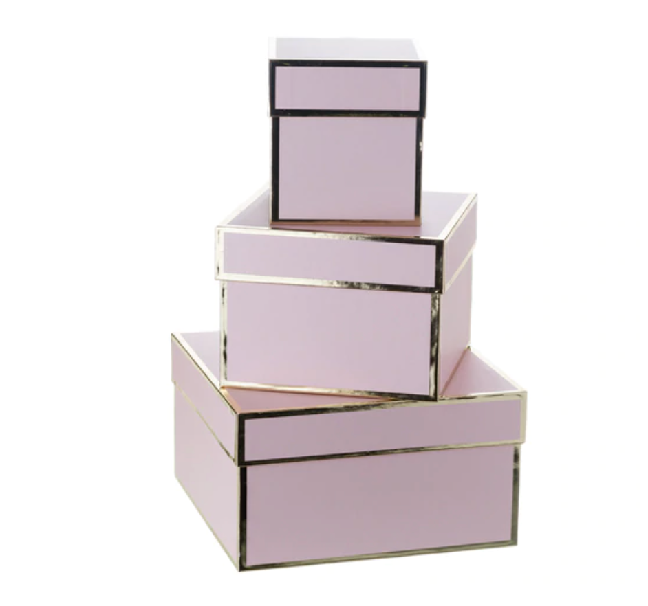 Customizable Pink with Gold Gift Box - NKIN