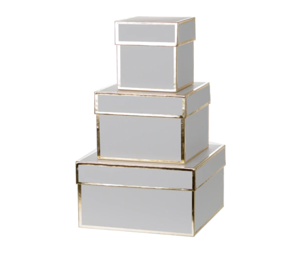 Customizable White with Gold Gift Box - NKIN
