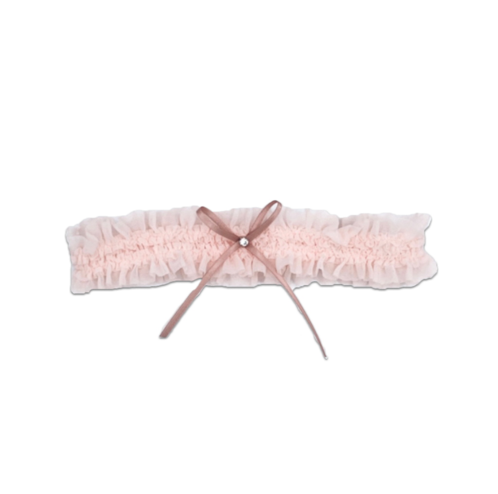Simple Ruffle Light Pink Garter - NKIN