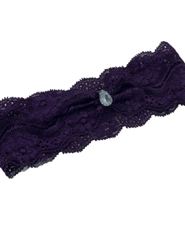 Dark Blue Lace Garter