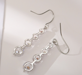Crystal four tier drop earrings