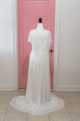 Little White Chiffon Dress Nora Ivory (S,M,L,XL,2XL) - NKIN