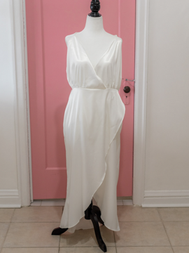 Little White Satin Dress Gemma Ivory (S,M,L,XL,2XL)