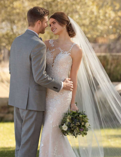 Layered Lace with Asymmetrical Neckline (Size 10) - NKIN