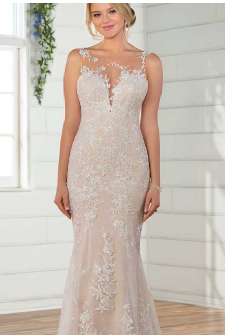 Layered Lace with Asymmetrical Neckline (Size 10) - NKIN